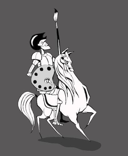 Cartoon: The Artist... (medium) by berk-olgun tagged the,artist