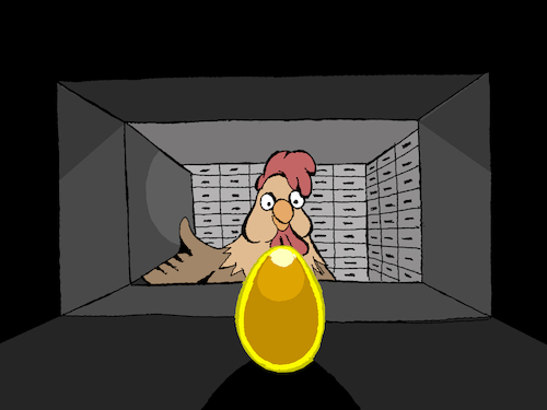 Cartoon: The Bank Vault... (medium) by berk-olgun tagged the,bank,vault