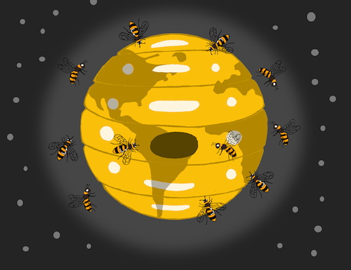 Cartoon: The Bees... (medium) by berk-olgun tagged the,bees