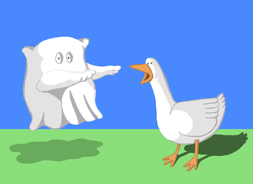 Cartoon: The Ghost Goose... (medium) by berk-olgun tagged ghost,goose