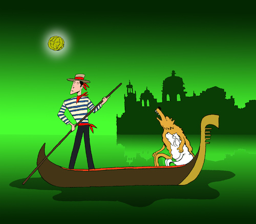 Cartoon: The Green Moon... (medium) by berk-olgun tagged the,green,moon