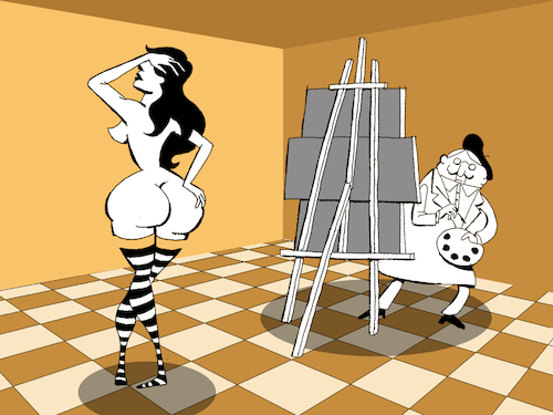 Cartoon: The Painter... (medium) by berk-olgun tagged the,painter