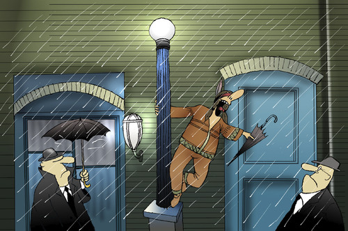 Cartoon: The Rain Dance (medium) by berk-olgun tagged the,rain,dance