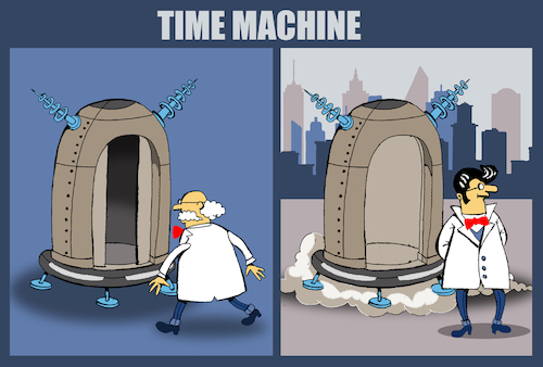 Cartoon: Time Machine... (medium) by berk-olgun tagged time,machine