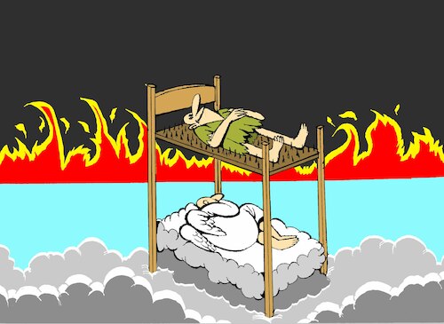Cartoon: Top Bunk Bed... (medium) by berk-olgun tagged top,bunk,bed