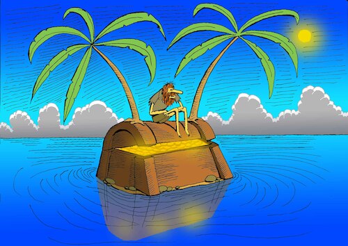 Cartoon: Treasure Island... (medium) by berk-olgun tagged treasure,island