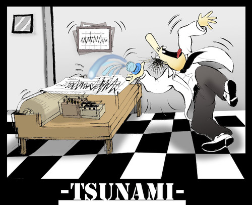 Cartoon: TSUNAMI... (medium) by berk-olgun tagged tsunami