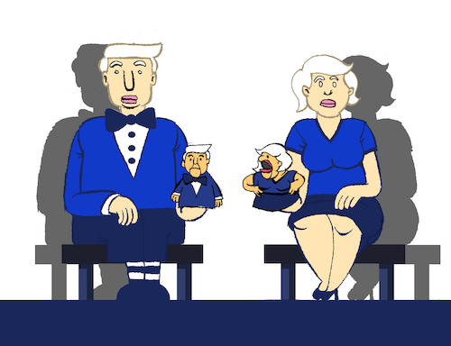 Cartoon: Ventriloquist Family... (medium) by berk-olgun tagged vntriloquist