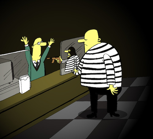 Cartoon: Ventriloquist Robber... (medium) by berk-olgun tagged ventriloquist,robber