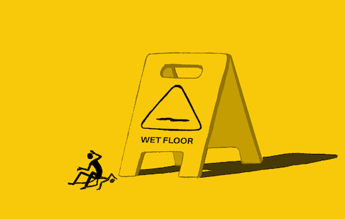 Cartoon: Wet Floor... (medium) by berk-olgun tagged wet,floor