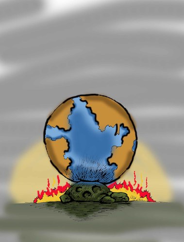 Cartoon: Wildfire... (medium) by berk-olgun tagged wildfire