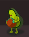 Cartoon: Avocado... (small) by berk-olgun tagged fetus,music