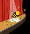Cartoon: Bee on Stage... (small) by berk-olgun tagged bee,on,stage