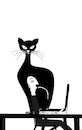 Cartoon: Black Cat... (small) by berk-olgun tagged black,cat