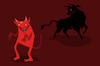 Cartoon: Bull vs Devil... (small) by berk-olgun tagged bull,vs,devil