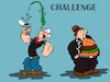 Cartoon: Challenge... (small) by berk-olgun tagged challenge