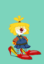 Cartoon: Clown Girl... (small) by berk-olgun tagged clown,girl