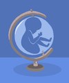 Cartoon: Fetus World Globe... (small) by berk-olgun tagged fetus,world,globe