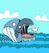Cartoon: Jonah and the Whale... (small) by berk-olgun tagged heimlich,maneuver