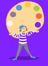 Cartoon: Juggler... (small) by berk-olgun tagged juggler