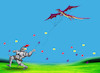 Cartoon: Knight and Kite... (small) by berk-olgun tagged kite