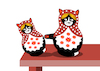 Cartoon: Matryoshka Cat... (small) by berk-olgun tagged matryoshka,cat