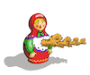 Cartoon: Matryoshka vs Alien (small) by berk-olgun tagged matryoshka,vs,alien