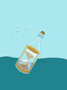 Cartoon: Message  in a Bottle... (small) by berk-olgun tagged time