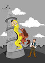 Cartoon: Rapunzel... (small) by berk-olgun tagged rapunzel