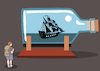 Cartoon: Ship in a Bottle... (small) by berk-olgun tagged ship,in,bottle