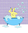 Cartoon: Singing in Bath... (small) by berk-olgun tagged singing,in,bath