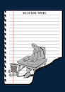 Cartoon: Suicide Note... (small) by berk-olgun tagged suicide,note