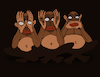 Cartoon: Three Monkeys ... (small) by berk-olgun tagged three,monkeys