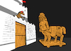 Cartoon: Trojan Centaur... (small) by berk-olgun tagged trojan,centaur