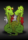 Cartoon: Two Headed Dragon... (small) by berk-olgun tagged two,headed,dragon