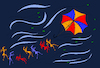 Cartoon: Umbrella Kite... (small) by berk-olgun tagged umbrella,kite