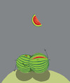 Cartoon: Watermelon in Love... (small) by berk-olgun tagged watermelon,in,love