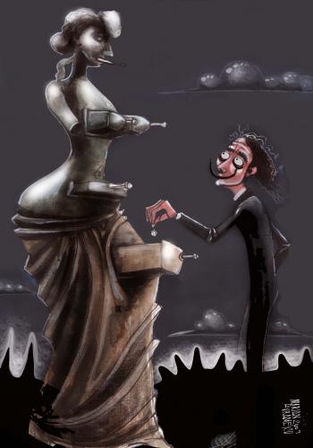 Cartoon: DALI (medium) by Marian Avramescu tagged mav