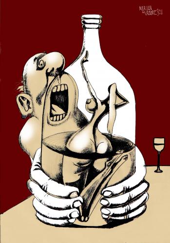 Cartoon: druckenness (medium) by Marian Avramescu tagged drunknness