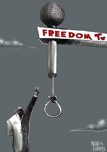 Cartoon: freedom of press 4 (medium) by Marian Avramescu tagged mmmmmmm