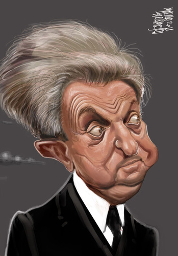 Cartoon: George Soros (medium) by Marian Avramescu tagged mmmmmm
