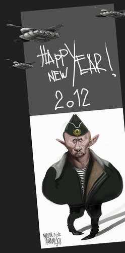 Cartoon: Happy new year 2912 (medium) by Marian Avramescu tagged mmmmmmm