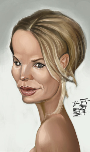 Cartoon: Kristen Bell (medium) by Marian Avramescu tagged mmmmmmmmmmmm