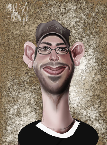 Cartoon: Martin Starr (medium) by Marian Avramescu tagged mmmmmmmmmm