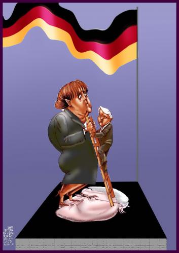 Cartoon: MERKEL (medium) by Marian Avramescu tagged merkel,stenmeier