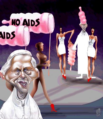 Cartoon: NO AIDS (medium) by Marian Avramescu tagged mav