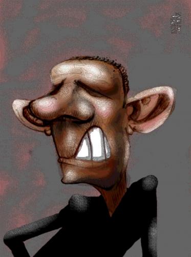 Cartoon: Obama (medium) by Marian Avramescu tagged mav