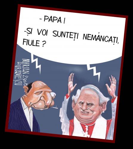 Cartoon: papa (medium) by Marian Avramescu tagged papa