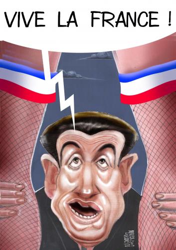 Cartoon: Sarko (medium) by Marian Avramescu tagged sarko