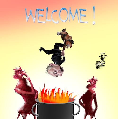Cartoon: WELCOME (medium) by Marian Avramescu tagged bbbb